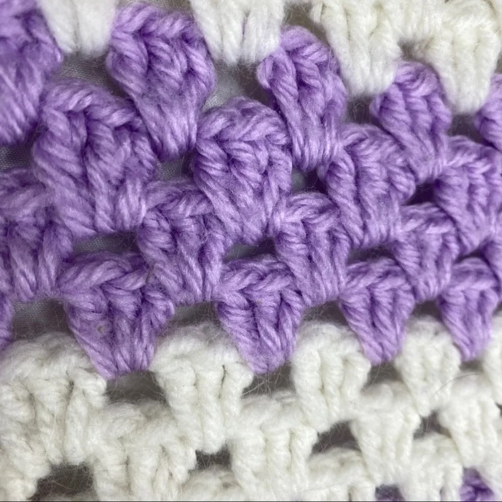 Handmade Crochet Granny Square Baby Blanket 30X30